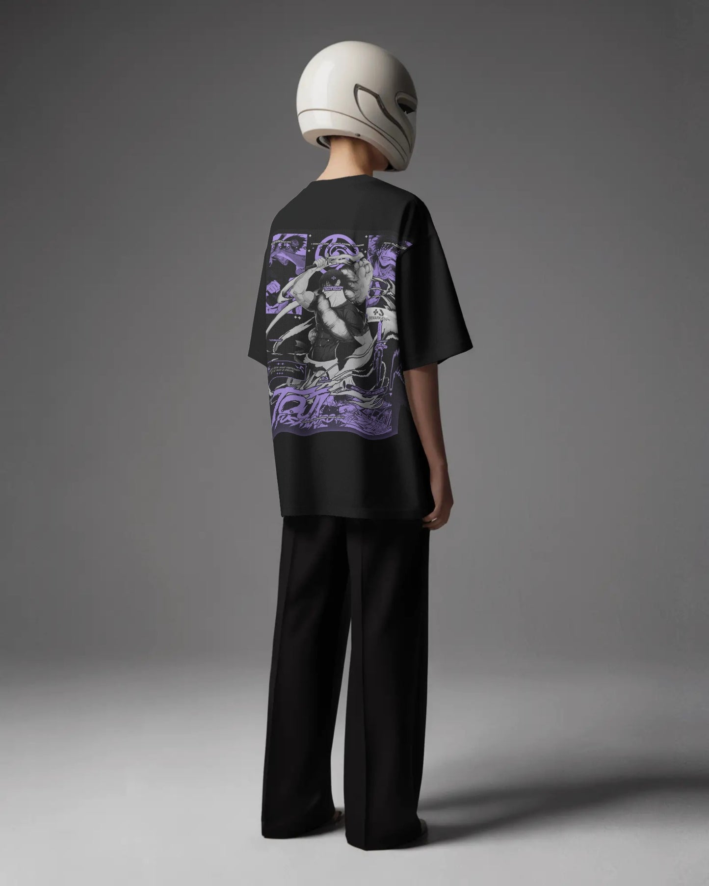 Toji Fushiguro Oversized Graphic Tee – 100% Cotton, DTF Print
