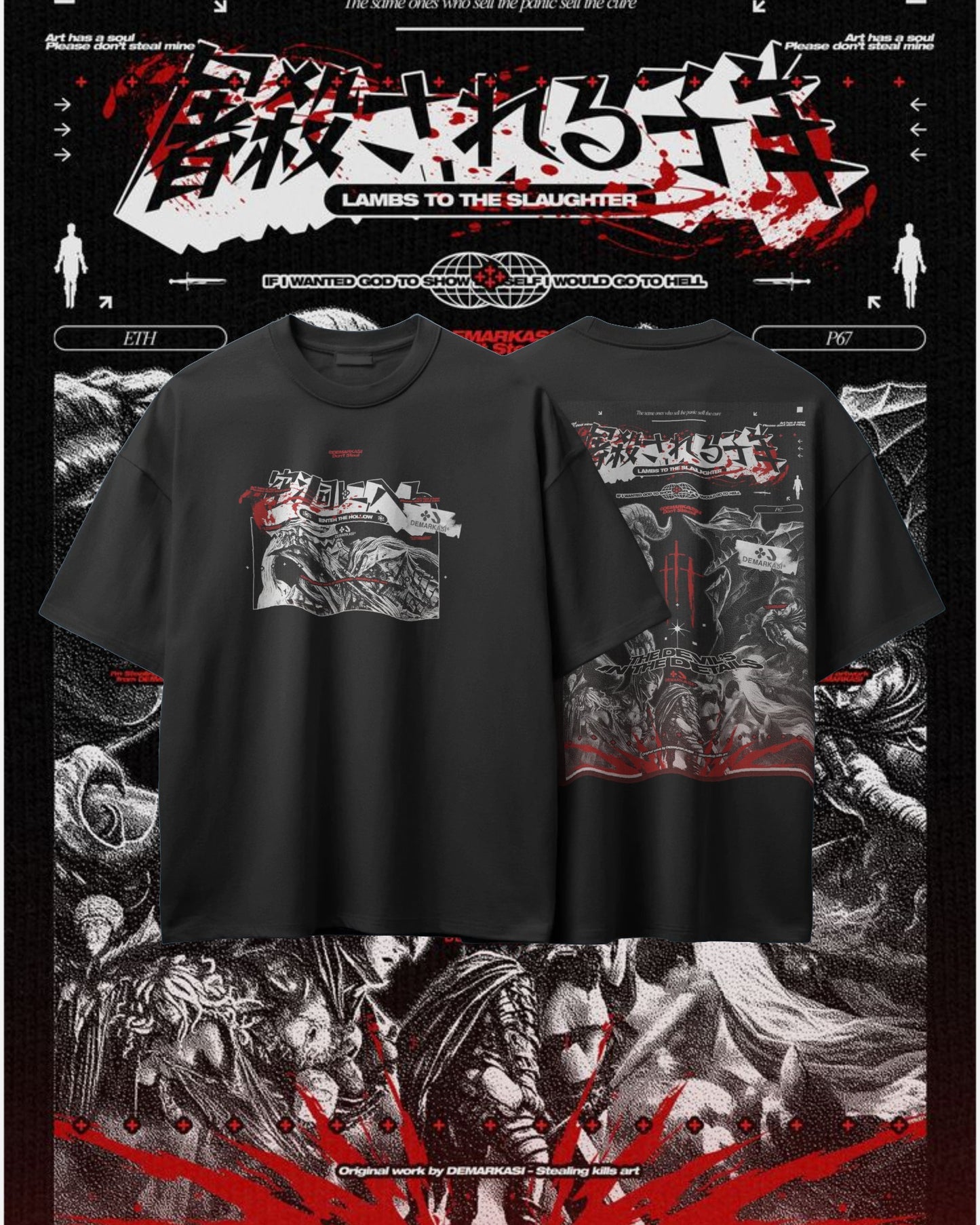 Lambs to the Slaughter Graphic Tee – 100% Cotton Oversized Streetwear